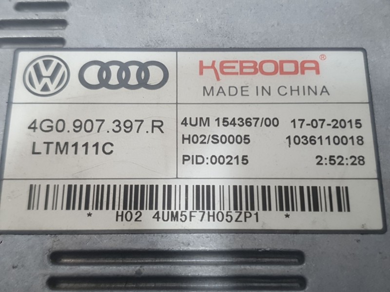 Recambio de centralita faro para audi q3 (8ub, 8ug) 2.0 tdi quattro referencia OEM IAM 4G0907397R D. IZQUIERDA KEBODA