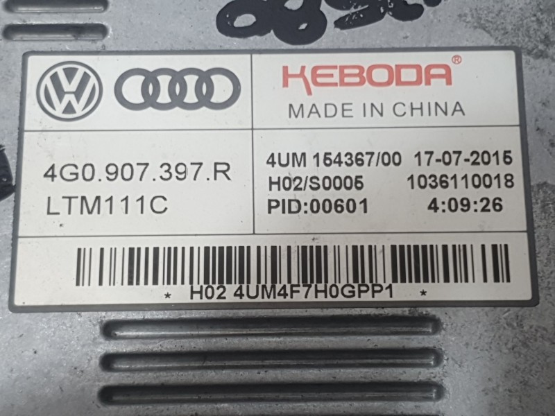 Recambio de centralita faro para audi q3 (8ub, 8ug) 2.0 tdi quattro referencia OEM IAM 4G0907397R D. DERECHA KEBODA