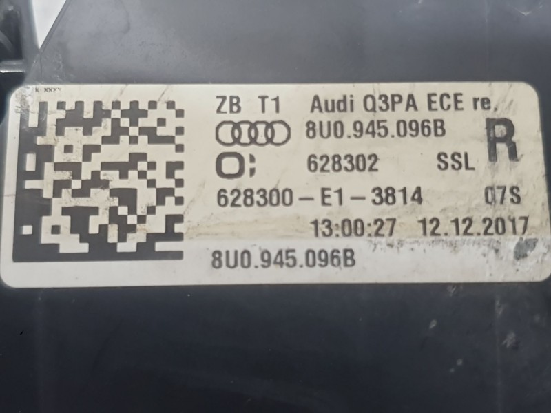 Recambio de piloto trasero derecho paragolpes para audi q3 (8ub, 8ug) 2.0 tdi quattro referencia OEM IAM 8U0945096D  