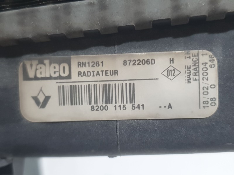 Recambio de radiador agua para renault megane ii (bm0/1_, cm0/1_) 1.6 16v (bm0c, cm0c) referencia OEM IAM 8200115541 872206D VAL