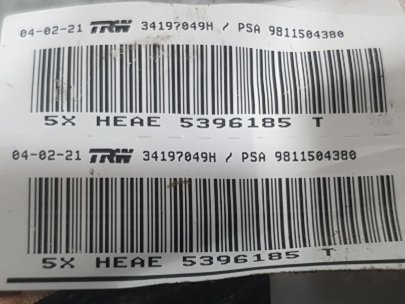 Recambio de airbag cortina delantero derecho para peugeot 3008 allure pack referencia OEM IAM 9811504380 34197049H TRW