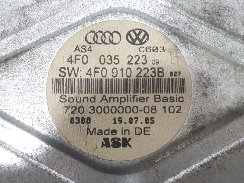 Recambio de amplificador radio para audi a6 c6 avant (4f5) 3.0 tdi quattro referencia OEM IAM 4F0910223B  