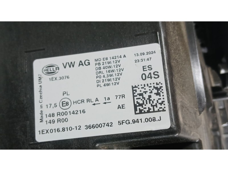 Recambio de faro derecho para cupra formentor (kmp) 1.5 tsi e-hybrid referencia OEM IAM   