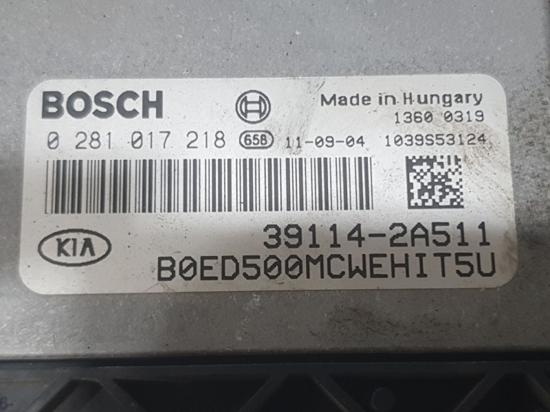 Recambio de centralita motor uce para kia cee´d drive referencia OEM IAM 391142A511 0281017218 BOSCH