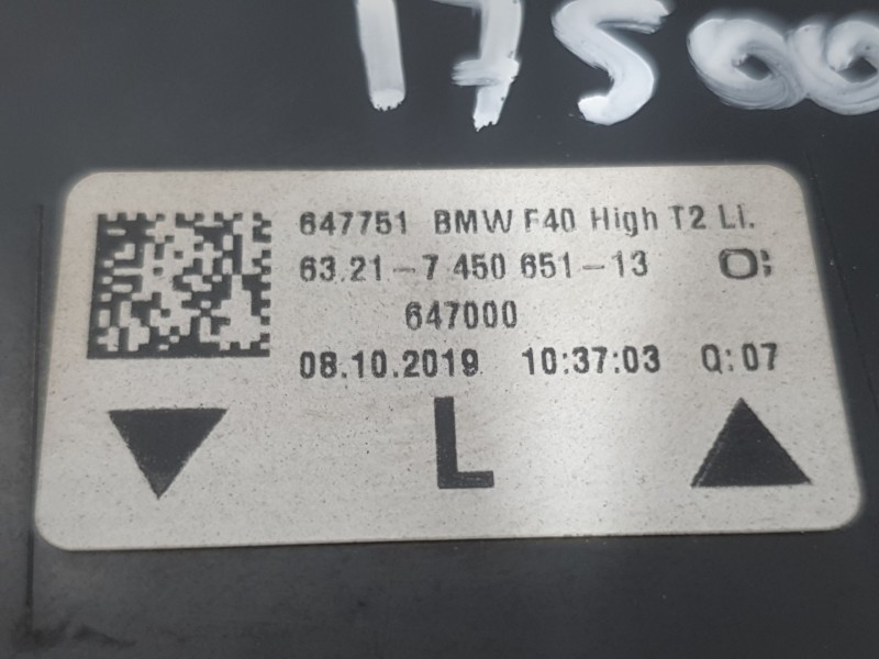 Recambio de piloto trasero izquierdo interior para bmw 1 (f40) 116 d referencia OEM IAM 647751  