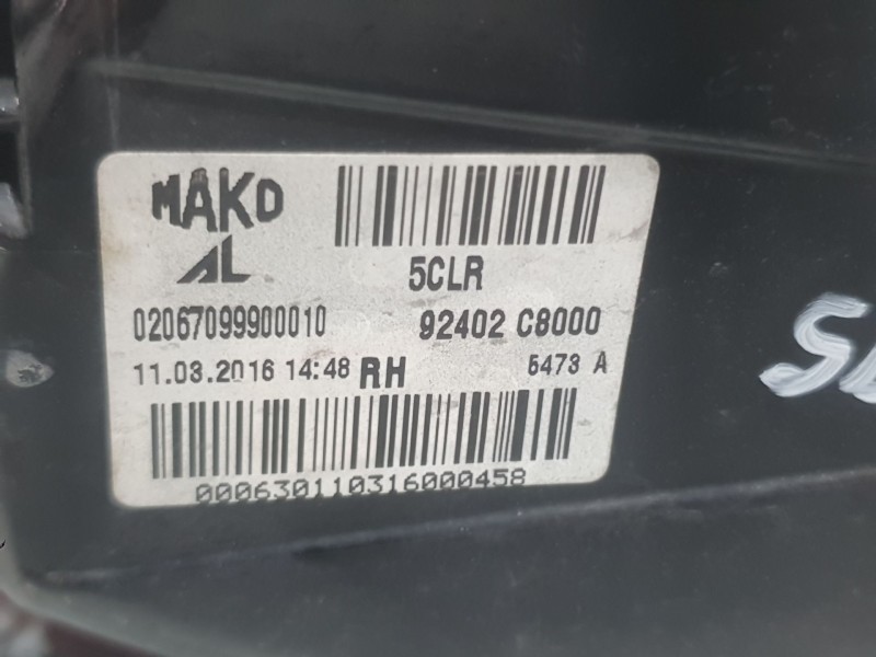 Recambio de piloto trasero derecho exterior para hyundai i20 ii (gb, ib) 1.2 referencia OEM IAM 92402C8000 5CLR MAKO