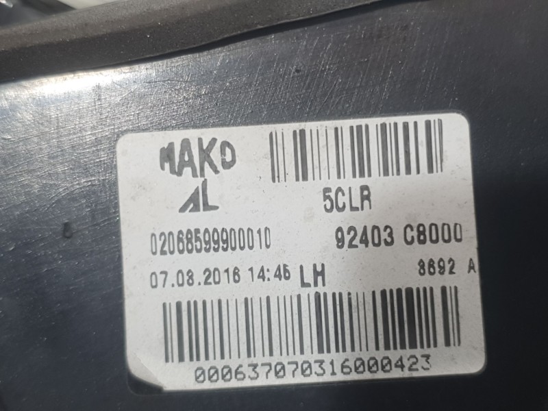 Recambio de piloto trasero izquierdo interior para hyundai i20 ii (gb, ib) 1.2 referencia OEM IAM 92403C8000 5CLR MAKO