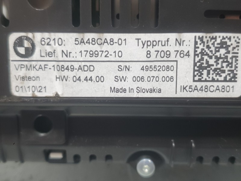 Recambio de cuadro instrumentos para bmw 1 (f40) 116 d referencia OEM IAM 17997210  