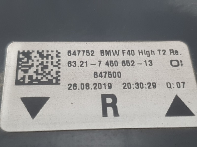 Recambio de piloto trasero derecho interior para bmw 1 (f40) 116 d referencia OEM IAM 745065213  