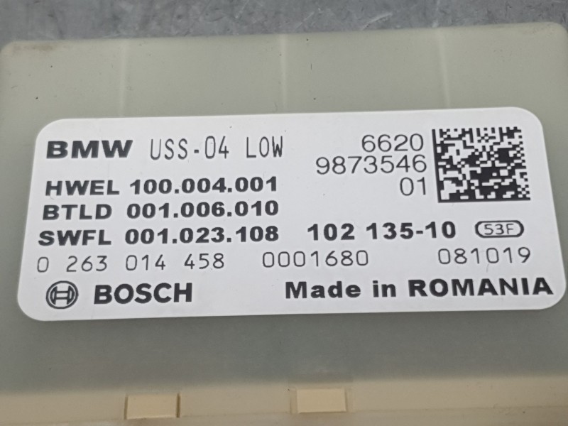 Recambio de modulo electronico para bmw 1 (f40) 116 d referencia OEM IAM 9873546 0263014458 BOSCH