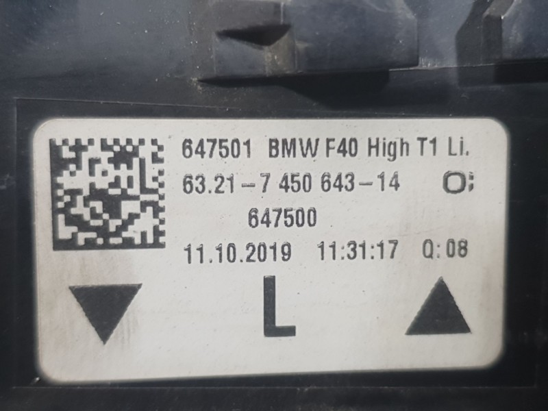 Recambio de piloto trasero izquierdo exterior para bmw 1 (f40) 116 d referencia OEM IAM 7450643 647501 
