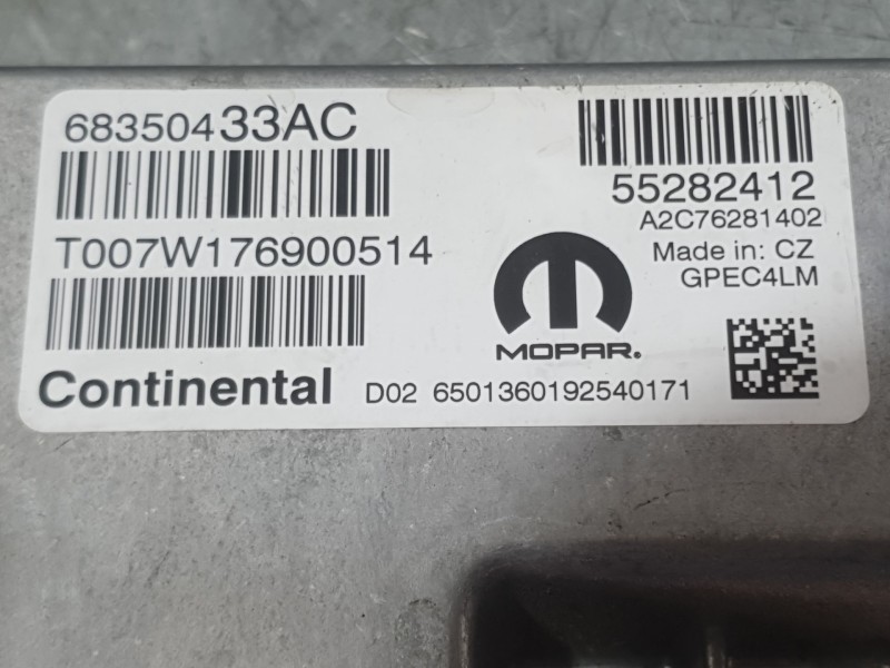 Recambio de centralita motor uce para jeep renegade suv (bu, b1, bv) 1.0 t-gdi referencia OEM IAM 55282412 A2C76281402 CONTINENT