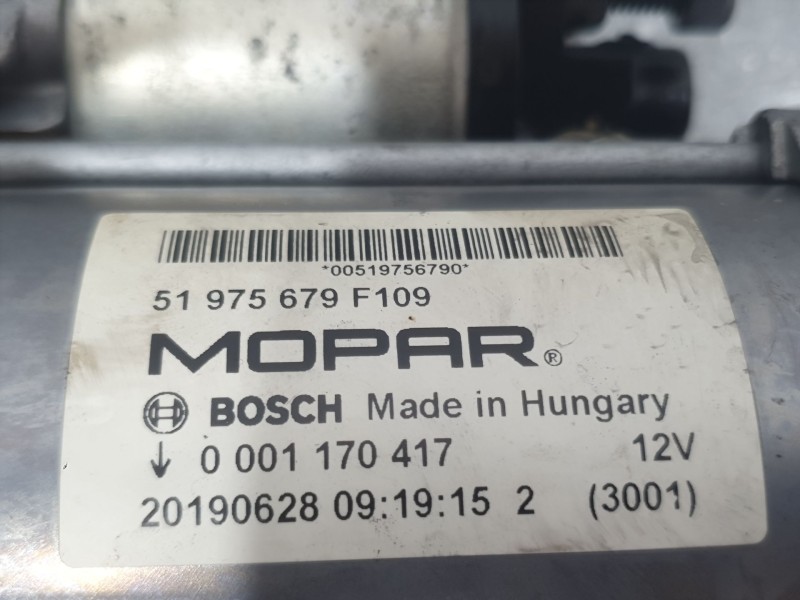 Recambio de motor arranque para jeep renegade suv (bu, b1, bv) 1.0 t-gdi referencia OEM IAM 51975679 0001170417 BOSCH