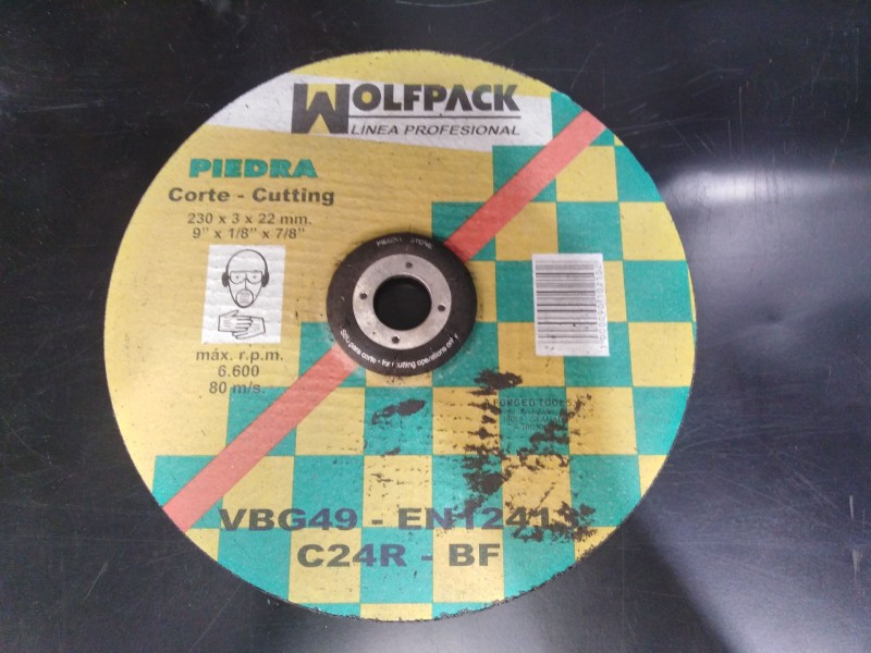 Recambio de disco wolfpack para herramienta - - referencia OEM IAM 9010210 PIEDRA 230X3,2X22 