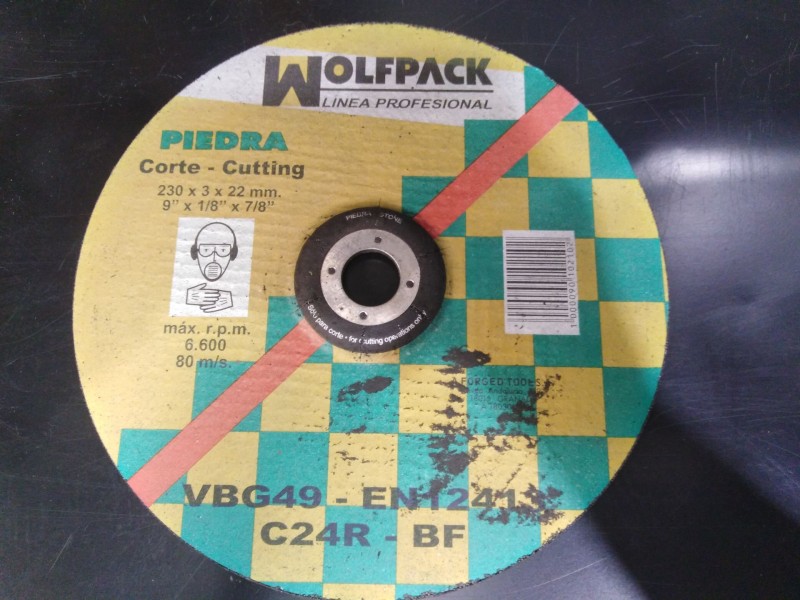 Recambio de disco wolfpack para herramienta - - referencia OEM IAM 9010210 PIEDRA 230X3,2X22 