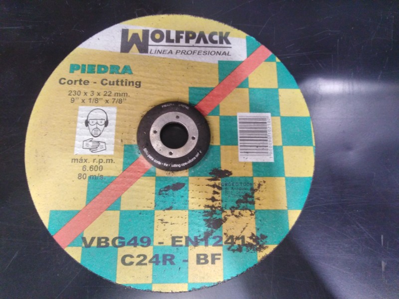 Recambio de disco wolfpack para herramienta - - referencia OEM IAM 9010210 PIEDRA 230X3,2X22 