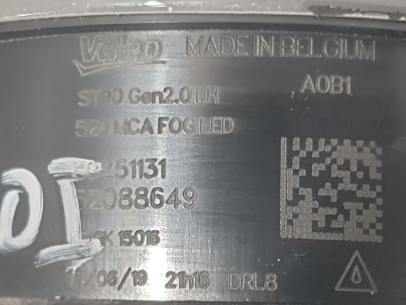 Recambio de faro antiniebla izquierdo para jeep renegade suv (bu, b1, bv) 1.0 t-gdi referencia OEM IAM 52088649 89251131 VALEO