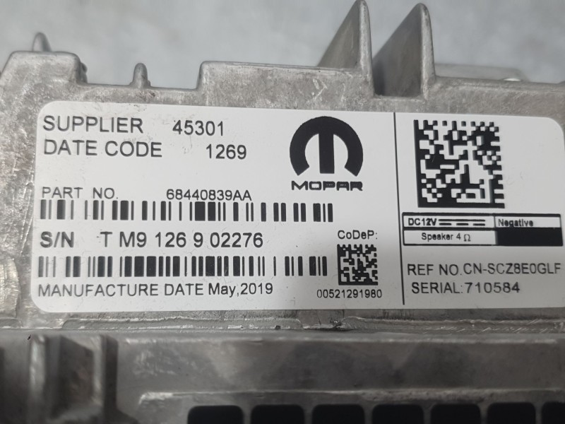 Recambio de sistema navegacion gps para jeep renegade suv (bu, b1, bv) 1.0 t-gdi referencia OEM IAM 521291980  