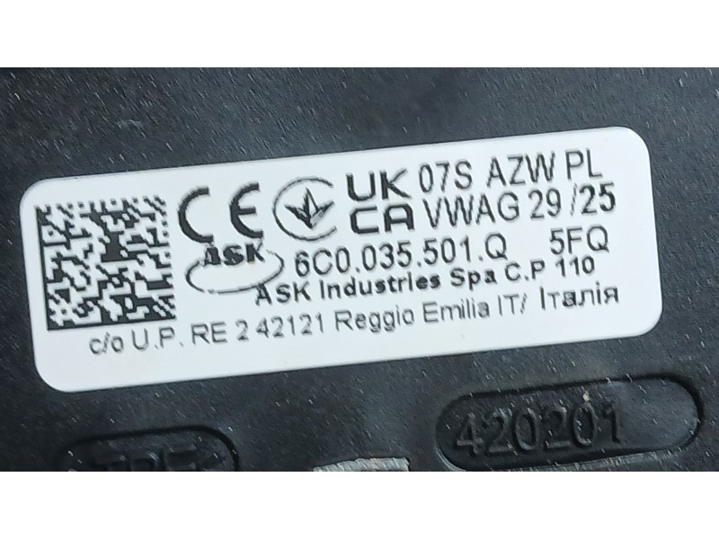 Recambio de antena para seat ibiza v (kj1, kjg) 1.0 mpi referencia OEM IAM 6C0035501Q ASK 