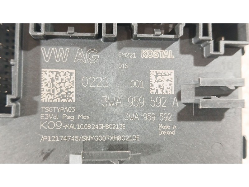 Recambio de modulo electronico para cupra formentor (kmp) 1.5 tsi e-hybrid referencia OEM IAM 3WA959592A MODULO CONFOR DEL. DCH 
