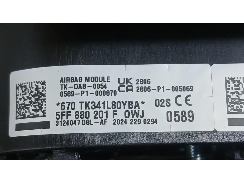 Recambio de airbag delantero izquierdo para cupra formentor (kmp) 1.5 tsi e-hybrid referencia OEM IAM 5FF880201F  3124047D8L