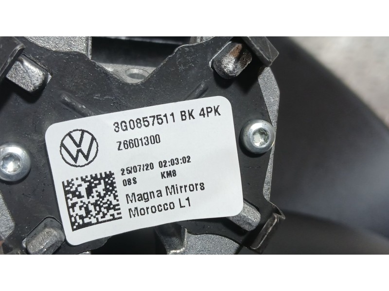 Recambio de espejo interior para seat ibiza v (kj1, kjg) 1.0 mpi referencia OEM IAM 3G0857511BK COMPLETO CON CARCASA EXTERIOR Z6