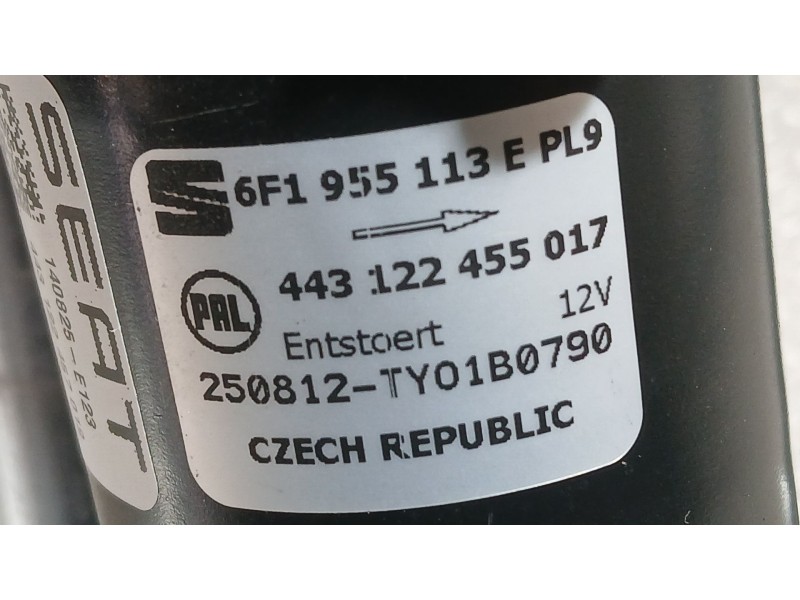 Recambio de motor limpia delantero para seat ibiza v (kj1, kjg) 1.0 mpi referencia OEM IAM 6F1955023S 443122457019 140825E126