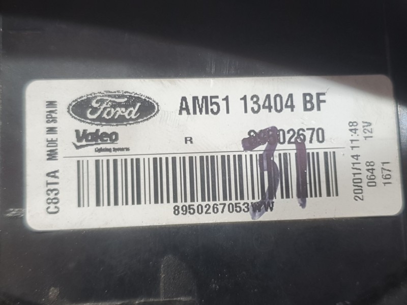 Recambio de piloto trasero derecho exterior para ford c-max ii (dxa/cb7, dxa/ceu) 1.0 ecoboost referencia OEM IAM AM5113404BF 89