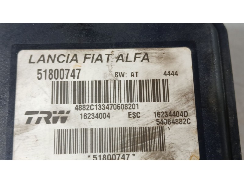 Recambio de abs para fiat croma (194_) 1.9 d multijet (194axb1b) referencia OEM IAM 51800747 TRW 16234404D