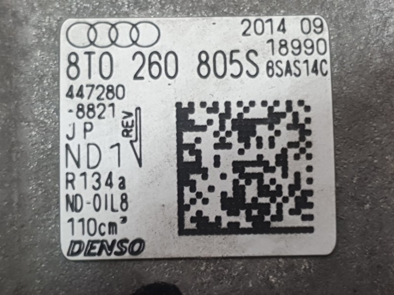 Recambio de compresor aire acondicionado para audi a5 sportback (8ta) 2.0 tdi referencia OEM IAM 8T0260805S 4472808821 DENSO