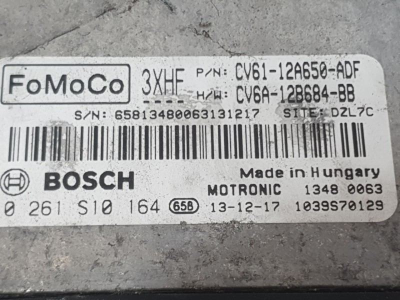 Recambio de centralita motor uce para ford c-max ii (dxa/cb7, dxa/ceu) 1.0 ecoboost referencia OEM IAM RMCV6A12A650BD 0261S10164