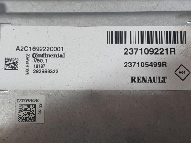 Recambio de centralita motor uce para renault clio iv (bh_) 0.9 tce 75 (bhnp) referencia OEM IAM 237109221R A2C1692220001 CONTIN