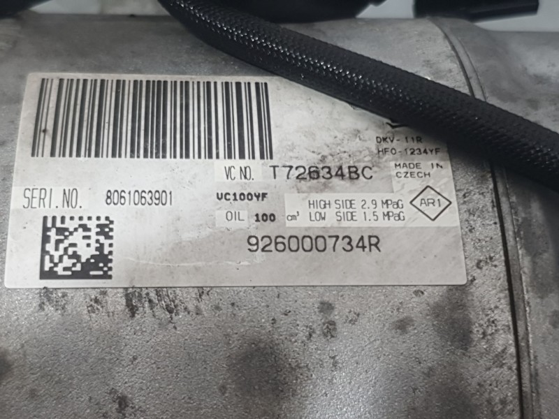 Recambio de compresor aire acondicionado para renault clio iv (bh_) 0.9 tce 75 (bhnp) referencia OEM IAM 926000734R 926007953R 