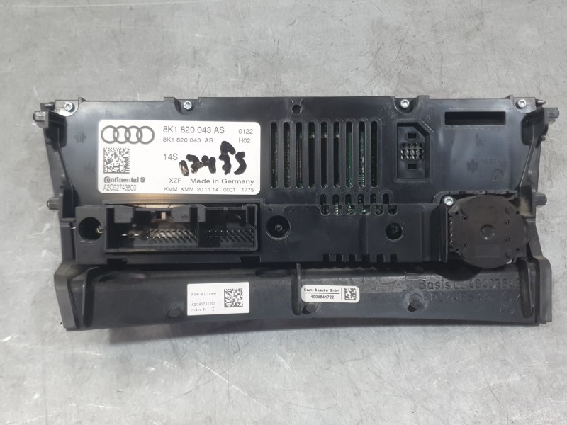 Recambio de mando climatizador para audi a5 sportback (8ta) 2.0 tdi referencia OEM IAM 8K1820043AS A2C92743600 CONTINENTAL