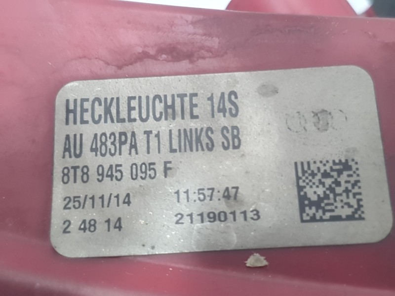 Recambio de piloto trasero izquierdo exterior para audi a5 sportback (8ta) 2.0 tdi referencia OEM IAM 8T8945095F  