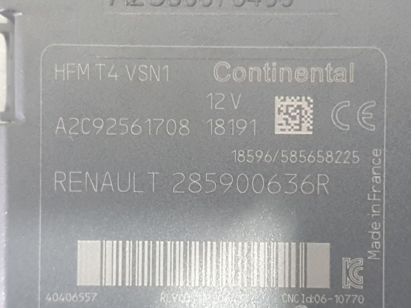 Recambio de conmutador de arranque para renault clio iv (bh_) 0.9 tce 75 (bhnp) referencia OEM IAM 285900636R A2C92561708 CONTIN