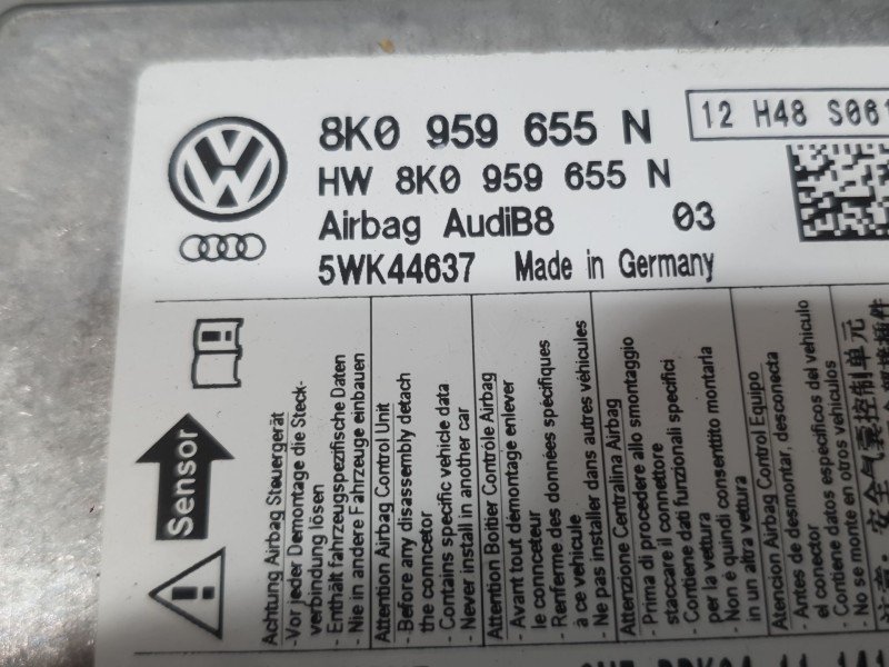 Recambio de kit airbag para audi a5 sportback (8ta) 2.0 tdi referencia OEM IAM 8K0880201AE C/SALPICADERO Y PRETENSORES 8K0880201