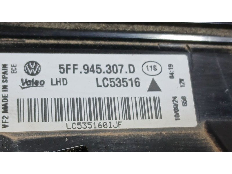 Recambio de piloto trasero central para cupra formentor (kmp) 1.5 tsi e-hybrid referencia OEM IAM 5FF945307D  