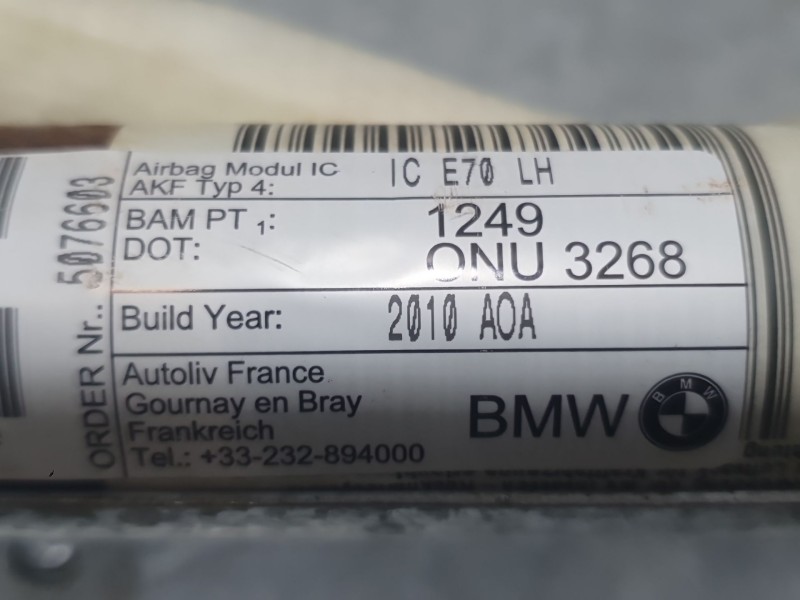Recambio de airbag cortina delantero izquierdo para bmw x5 (e70) xdrive 40 d referencia OEM IAM 84714150707 1132021001780210 AUT
