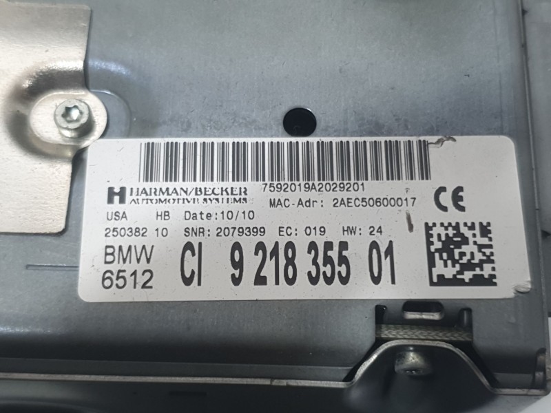 Recambio de sistema audio / radio cd para bmw x5 (e70) xdrive 40 d referencia OEM IAM 9218355  