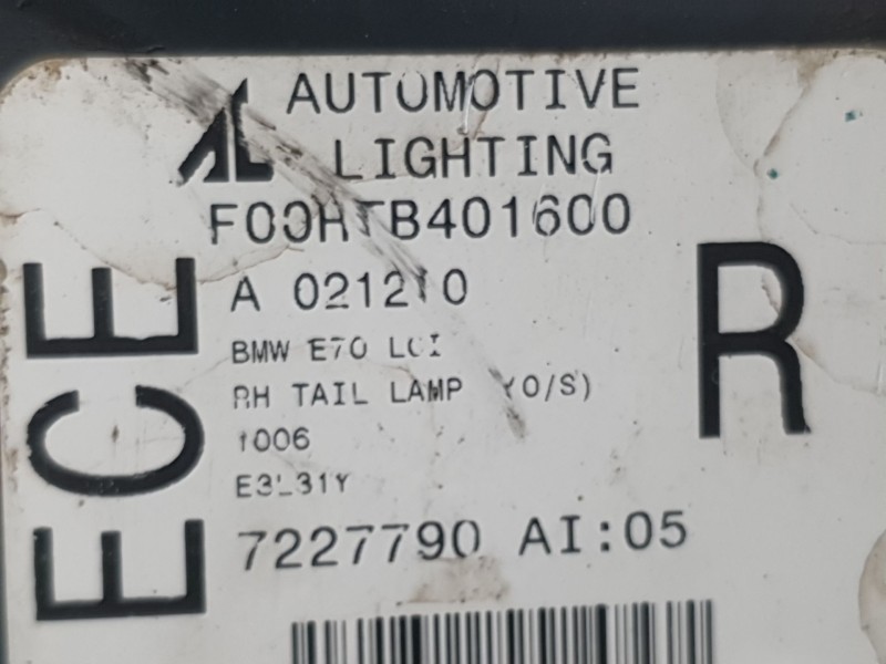 Recambio de piloto trasero derecho exterior para bmw x5 (e70) xdrive 40 d referencia OEM IAM 7228890  