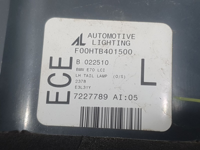 Recambio de piloto trasero izquierdo exterior para bmw x5 (e70) xdrive 40 d referencia OEM IAM 7227789  