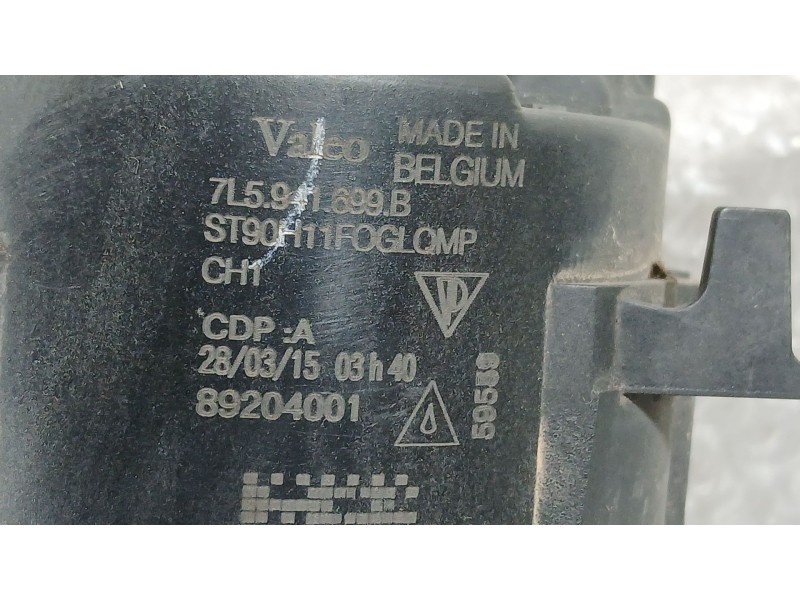Recambio de faro antiniebla derecho para porsche macan (95b) 3.0 s diesel referencia OEM IAM 7L5941699B PATA ROTA VALEO 89204001