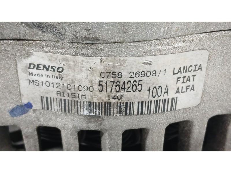 Recambio de alternador para fiat croma (194_) 1.9 d multijet (194axb1b) referencia OEM IAM 51764265 DENSO 1012101090