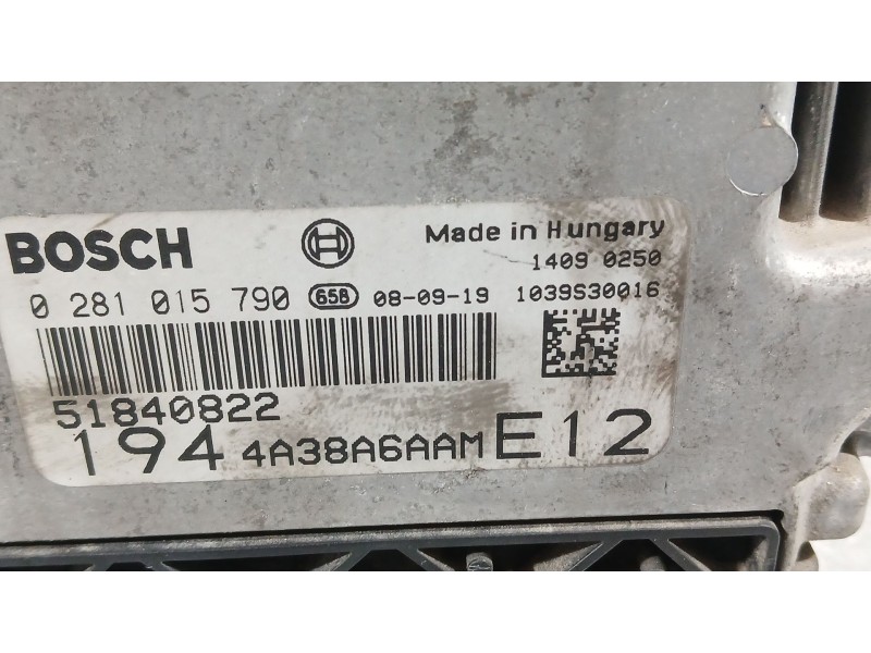 Recambio de centralita motor uce para fiat croma (194_) 1.9 d multijet (194axb1b) referencia OEM IAM 51840822 BOSCH 0281015790
