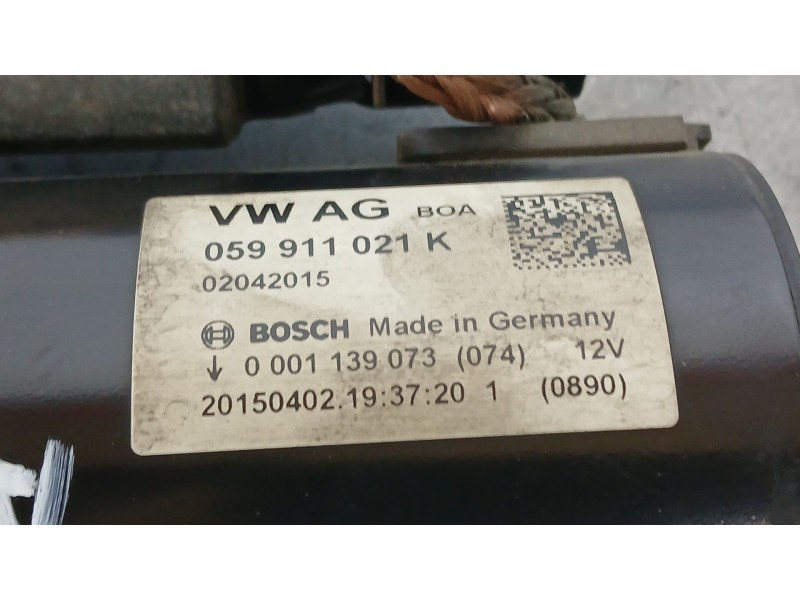 Recambio de motor arranque para porsche macan (95b) 3.0 s diesel referencia OEM IAM 059911021K BOSCH 0001139073
