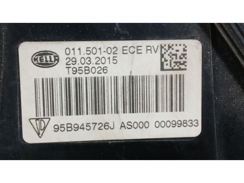 Recambio de piloto trasero derecho paragolpes para porsche macan (95b) 3.0 s diesel referencia OEM IAM 95B945726J ROZADO HELLA T