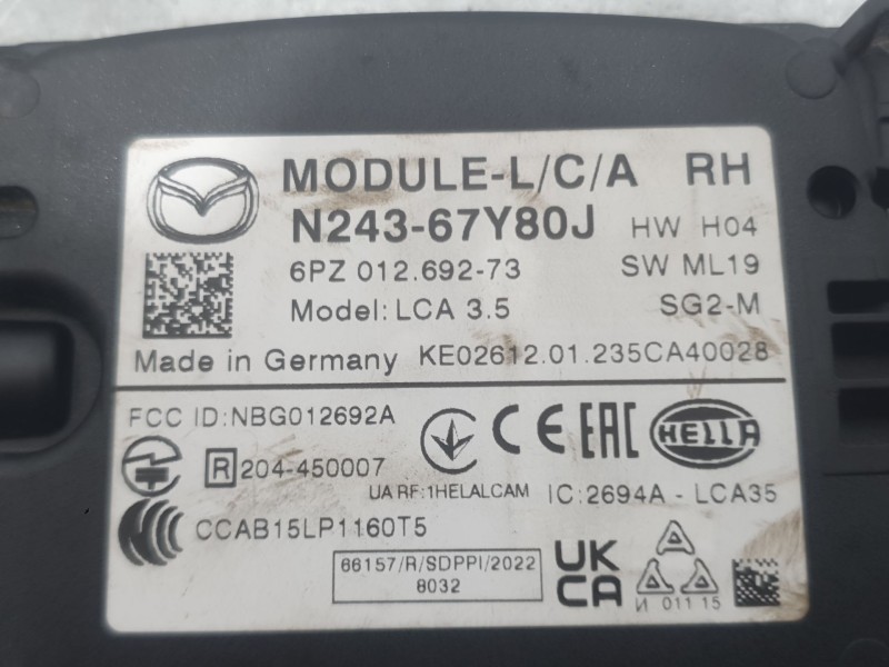Recambio de modulo electronico para mazda mx-5 iv (nd__) 1.5 (nd6e) referencia OEM IAM N24367Y80J 204450007 HELLA