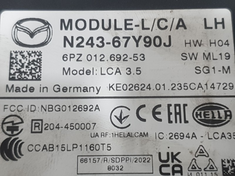 Recambio de modulo electronico para mazda mx-5 iv (nd__) 1.5 (nd6e) referencia OEM IAM N24367Y90J  