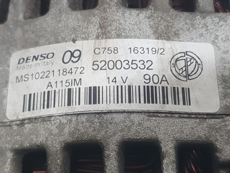 Recambio de alternador para fiat 500 (312_) 1.2 lpg (312axa1a) referencia OEM IAM 52003532 1022118472 DENSO